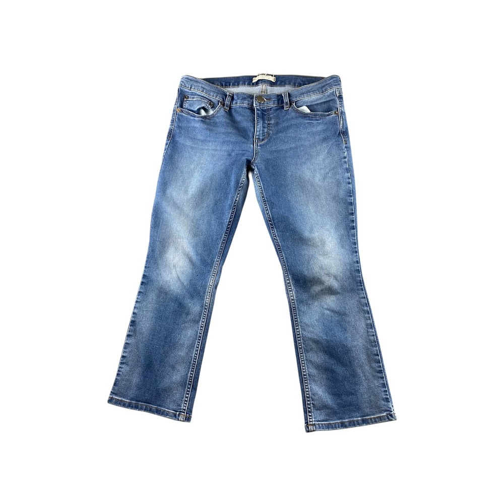Free People Mid Rise Flare Jeans Medium‎ Wash Blue Denim Size 29